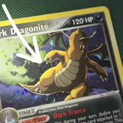 HAND WHOLE SWIRL 🌀💫 Dark Dragonite 15/109 Holo Rare Nintendo Pokemon Card - Image 2