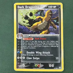 HAND WHOLE SWIRL 🌀💫 Dark Dragonite 15/109 Holo Rare Nintendo Pokemon Card - Image 4