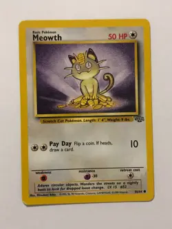 Pokemon Card Jungle Set Meowth 56/64 Excellent Condition - Image 1