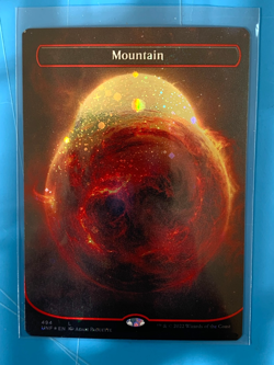 Unfinity Borderless Full Art GALAXY Foil MOUNTAIN 494 x1 mtg I Combine Ship - Image 1