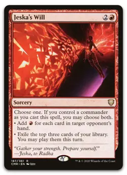 Jeska's Will #187 (NM) Commander Legends CMR Magic MTG - Image 1