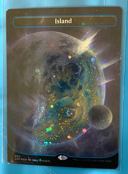 Unfinity Borderless Full Art GALAXY Foil ISLAND 492 x1 mtg I Combine Ship - Image 1