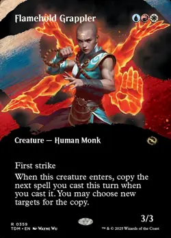 Flamehold Grappler Foil (359) Borderless Clan Showcase Tarkir: Dragonstorm MTG - Image 1