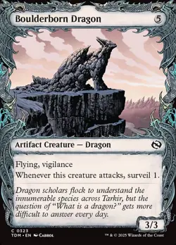 Boulderborn Dragon (323) Showcase Tarkir: Dragonstorm TDM MTG Magic - Image 1