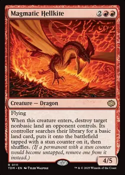 Magmatic Hellkite (111) Tarkir: Dragonstorm TDM MTG Magic - Image 1