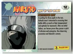 Successful Test 12 2002 Panini Naruto Way Of The Ninja Foil Chrome Trading Card - Image 2