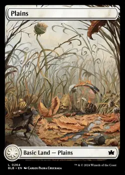 Plains Foil (264) Full Art (Autumn) Bloomburrow BLB MTG Magic - Image 1