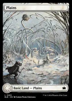 Plains Foil (265) Full Art (Winter) Bloomburrow BLB MTG Magic - Image 1
