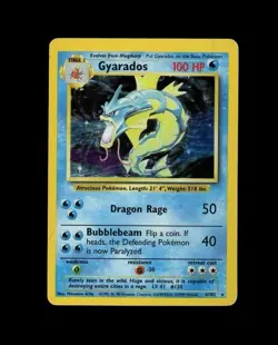 1999 WOTC Pokemon GYRADOS HOLO 6/102 BASE SET RARE! MP - Image 1