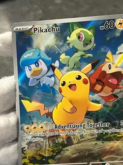 Pokemon TCG Pikachu SVP 027 Holo Black Star Promo Full Art LP - Image 4