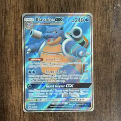 Pokemon Blastoise GX SM189 SM Full Art Promo Holo 240 HP Stage 2 Solid Shell - Image 1