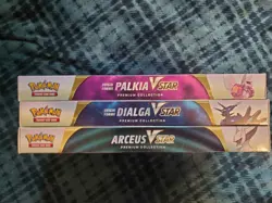 Pokemon Dialga, Palkia, & Arceus Vstar Premium Collection Boxes Lot Of 3 820650871269 - Image 2