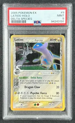LATIOS HOLO PSA 9 2005 POKEMON EX DELTA SPECIES #9/113 HOLO RARE MINT 3191 - Image 1