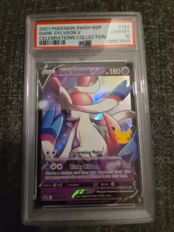 Pokemon TCG 2021 DARK SYLVEON V Celebrations SWSH134 PSA 10 GEM MINT - Image 1