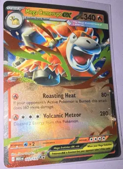 Pokemon Mega Camerupt ex - Mega Evolution 022/132 NM - Image 1