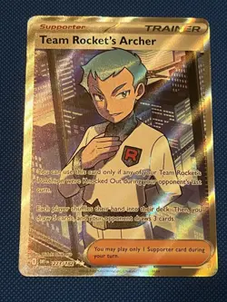 Pokemon TCG Destined Rivals 223/182 Team Rocket’s Archer Ultra Rare - NM - Image 1