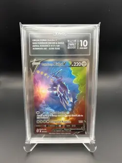 Pokemon TCG Origin Forme Dialga vUltra Rare Holo 177/189 TAG 10 Gem Mint - Image 1