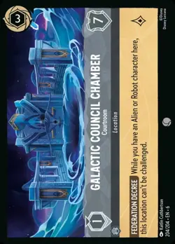 Galactic Council Chamber - Courtroom Foil (204) Azurite Sea Disney Lorcana - Image 1
