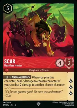 Scar - Heartless Hunter (127) Azurite Sea Disney Lorcana - Image 1