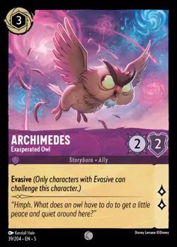 Archimedes - Exasperated Owl (039) Shimmering Skies Disney Lorcana - Image 1