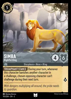 Simba - Rightful King (193) Into the Inklands Disney Lorcana - Image 1