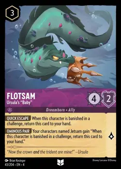 Flotsam - Ursula's "Baby" (043) Foil Ursula's Return Disney Lorcana - Image 1