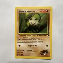 Brock's Mankey 67/132 Common Gym Heroes Pokemon Card - Image 1