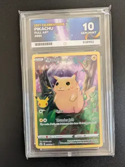 Pikachu Celebrations Full Art Pokemon Card 005/025 ACE 10 Gem Mint - Image 1