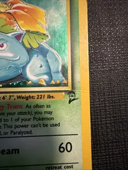 Pokemon Venusuar Holo Rare Card Base Set 2, #18/130, WOTC **HEAVY PLAYED** - Image 2