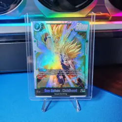 Son Gohan: Childhood SCR Foil 50000 Power FB01-140 Dragon Ball Super Card Game - Image 1