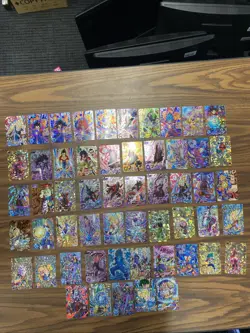 Dragon Ball Super Heroes Japanese Shiny Card Lot of 55 No Repeats Flaws - Image 1