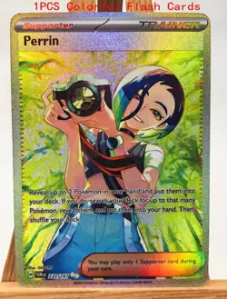 Pokemon TCG Perrin 217/167 SIR Twilight Masquerade Full Art Trainer Holo Card - Image 1