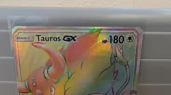 Pokemon Tauros GX Full Art Holo Rainbow Rare Card Sun & Moon 156/149 NM - Image 4