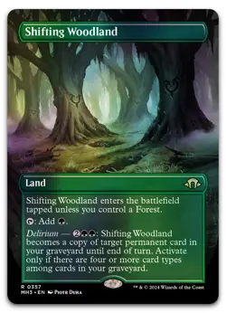 Shifting Woodland (Borderless) #357 (Foil) (NM) Modern Horizons 3 MH3 Magic MTG - Image 1