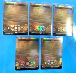 Unfinity Borderless Full Art Foil PLAINS x5 mtg I Combine Ship - Image 1