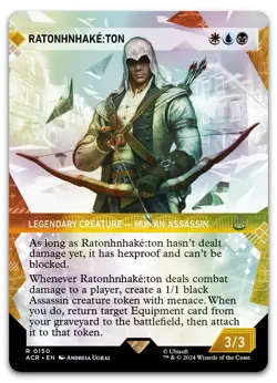 Ratonhnhake:ton (Showcase) #150 (Foil) (NM) Assassin's Creed ACR Magic MTG - Image 1
