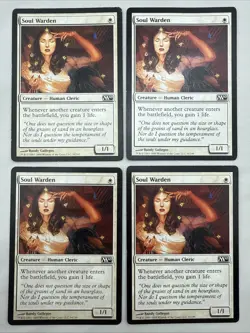 Soul Warden x4 MTG Core Set 2010 M10 4x Magic Good Heavy Play - Image 1