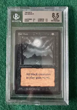 Bad Moon - BETA - MTG - BGS 8.5. NM-MT+. More Vintage MTG In My Store. - Image 1