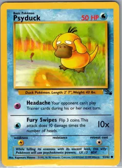 Psyduck 53/62 Non Holo Fossil - Pokemon Card - NM - Image 1