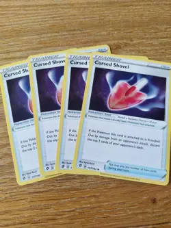 pokemon: REBEL CLASH PLAYSET X 4 Cursed Shovel 157/192 - Image 1