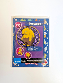 Drowzee #96 1999 Burger King Pokemon Poketrivia MINT Sealed - Image 1