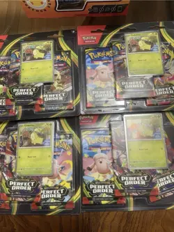 Pokemon perfect order (4) 3pk blister and (1) 30th anniversary pokemon box - Image 2