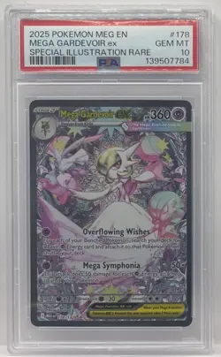 2025 Pokemon Mega Evolutions EN Mega Gardevoir ex #178/132 SIR PSA 10 Gem Mint - Image 1