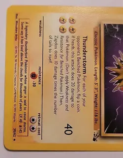 Pokemon TCG Zapdos 30/62 Fossil Regular - Image 4