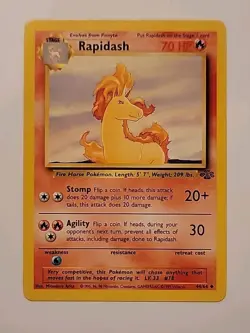 Pokemon TCG Rapidash 44/64 Jungle 1st Edition - Image 1