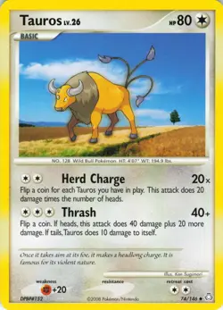 Tauros - 74/146 Legends Awakened - Pokemon TCG - 2008 - Image 1