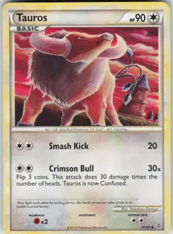 Pokemon Tauros 41/95 Unleashed Uncommon NM - Image 1