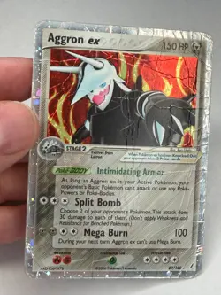 Pokemon Aggron ex 89/100 Crystal Guardians Holo Damaged Multiple Creases -Loved - Image 3
