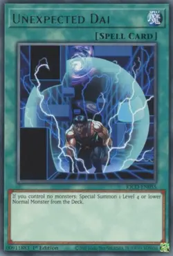 Yugioh! Unexpected Dai - KICO-EN055 - Rare - 1st Edition Near Mint, English - Image 1