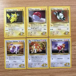 Pokemon TCG Lt. Surge Gym Heroes/Challenge Card Lot - Image 1